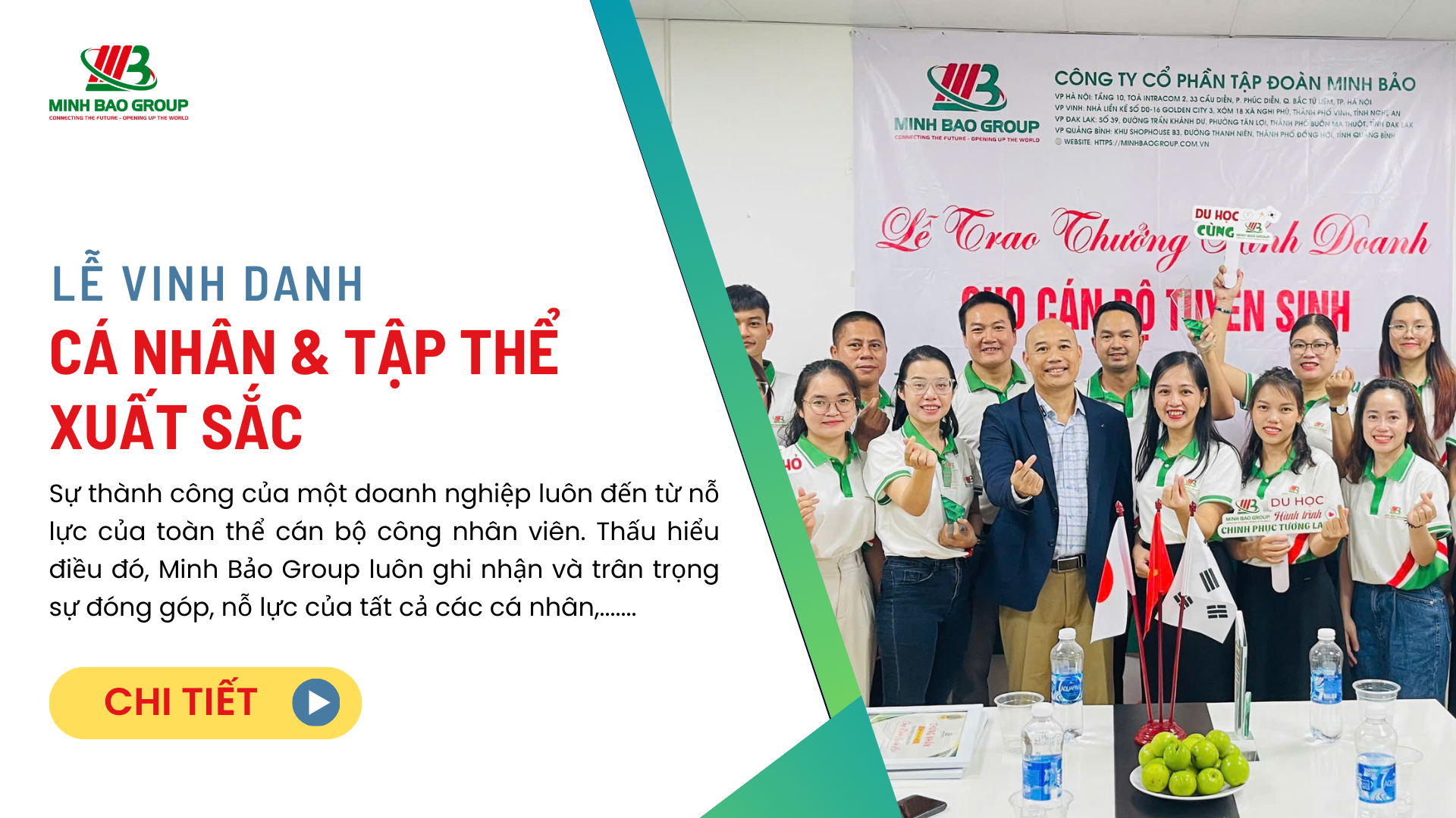 Lễ vinh danh cá nhân, tập thể xuất sắc của Du học Minh Bảo