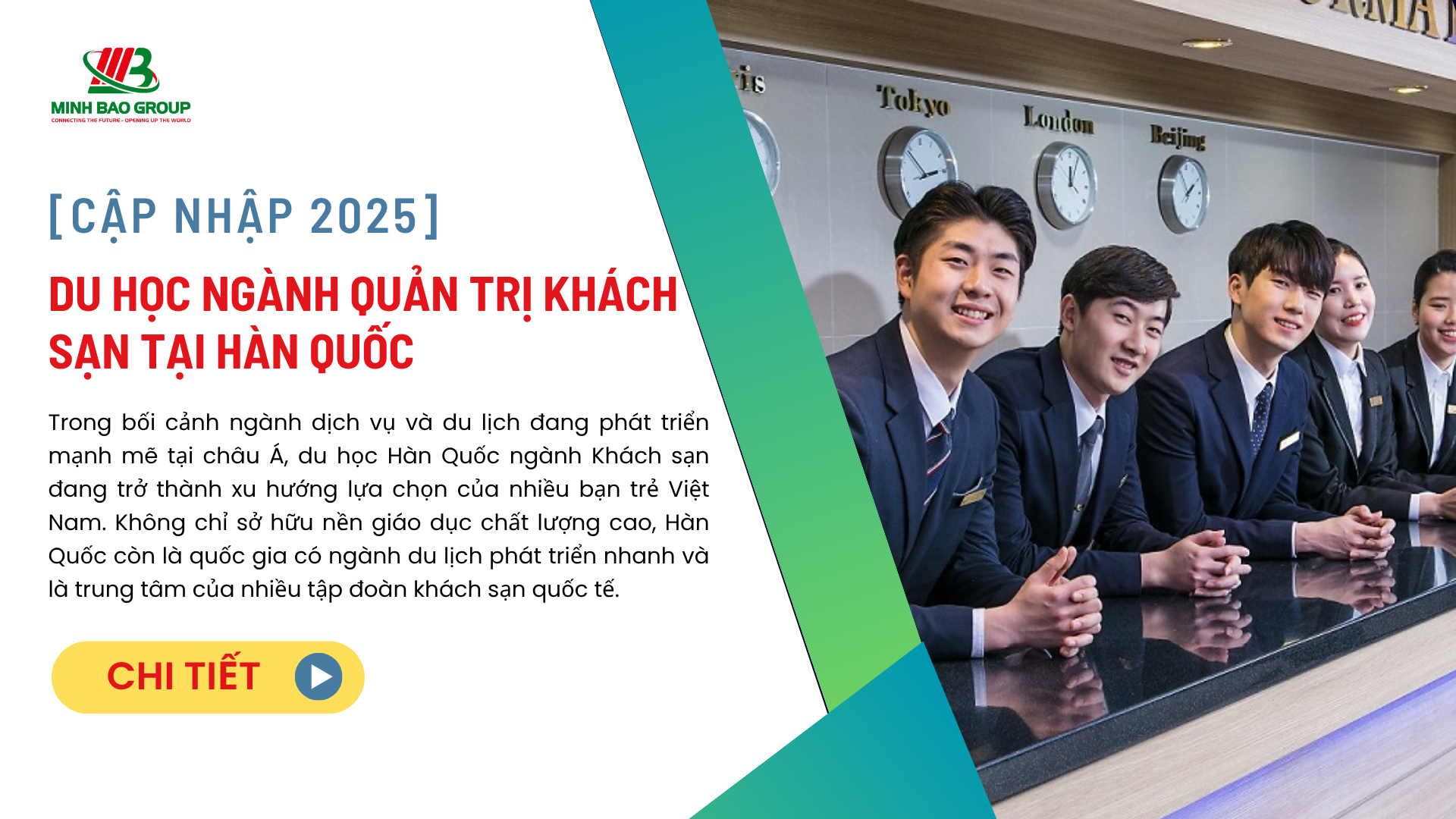 Du học ngành Quản trị khách sạn tại Hàn Quốc