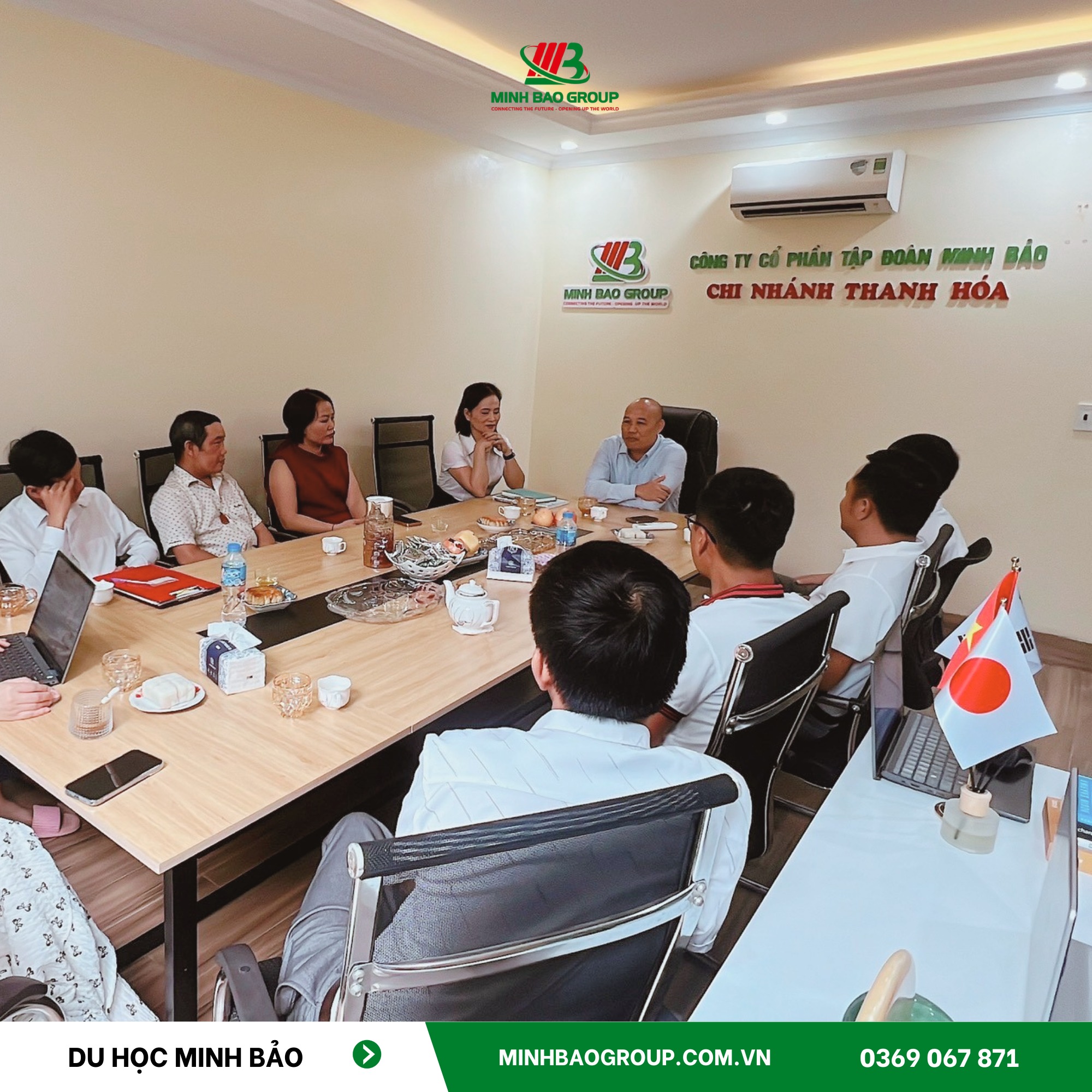 Ban Lãnh đạo làm việc cùng đội ngũ Chi nhánh Du học Minh Bảo Thanh Hoá 