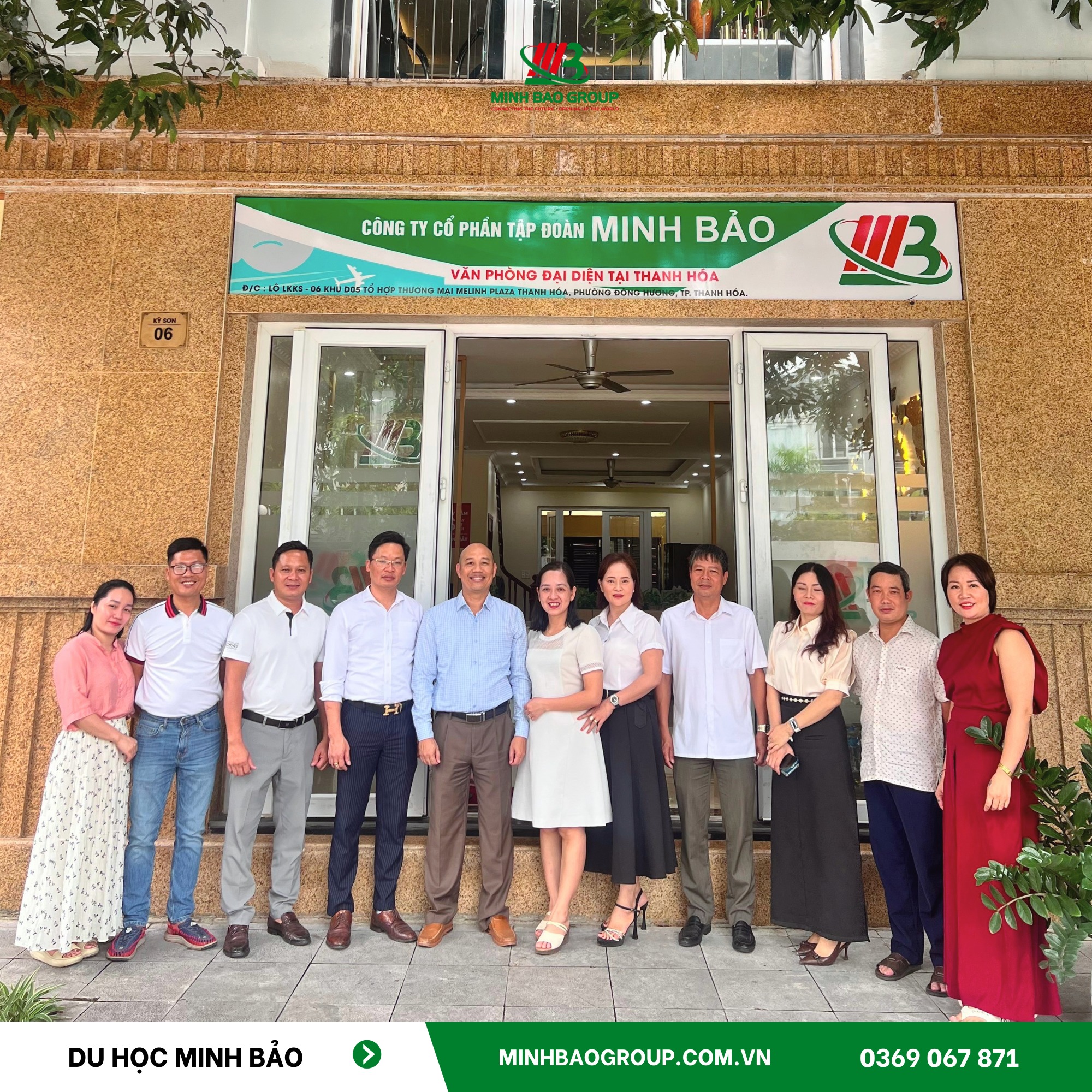 Ban Lãnh đạo và toàn thể cán bộ nhân viên chi nhánh Du học Minh Bảo Thanh Hoá